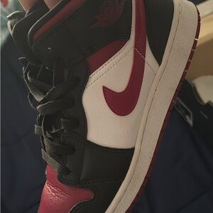 Jordan Red and Black Sneakers Classic Design